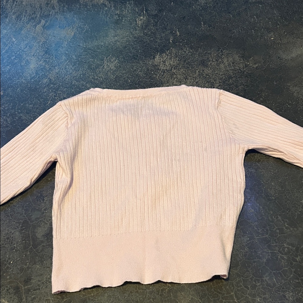 Cream Ribbed Crop Top - Picture 3 of 3